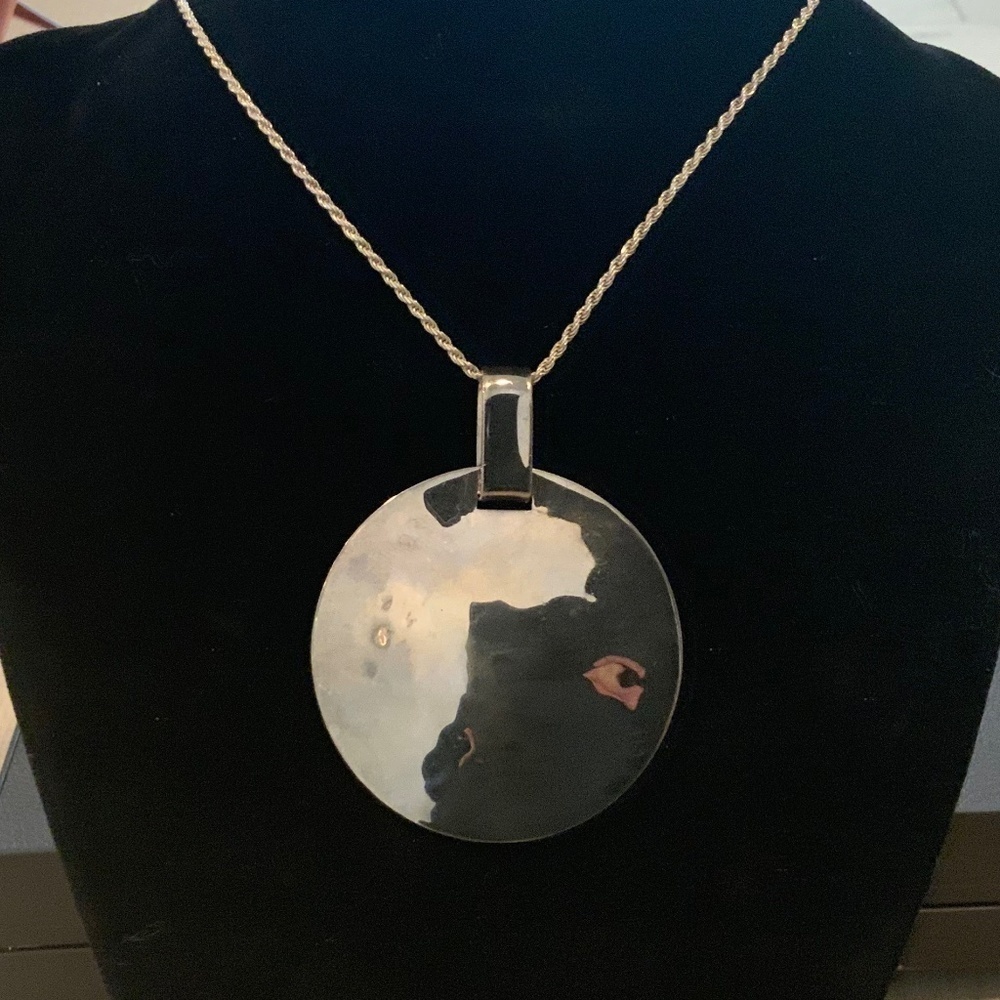 Vintage Sterling Silver Pendant Necklace